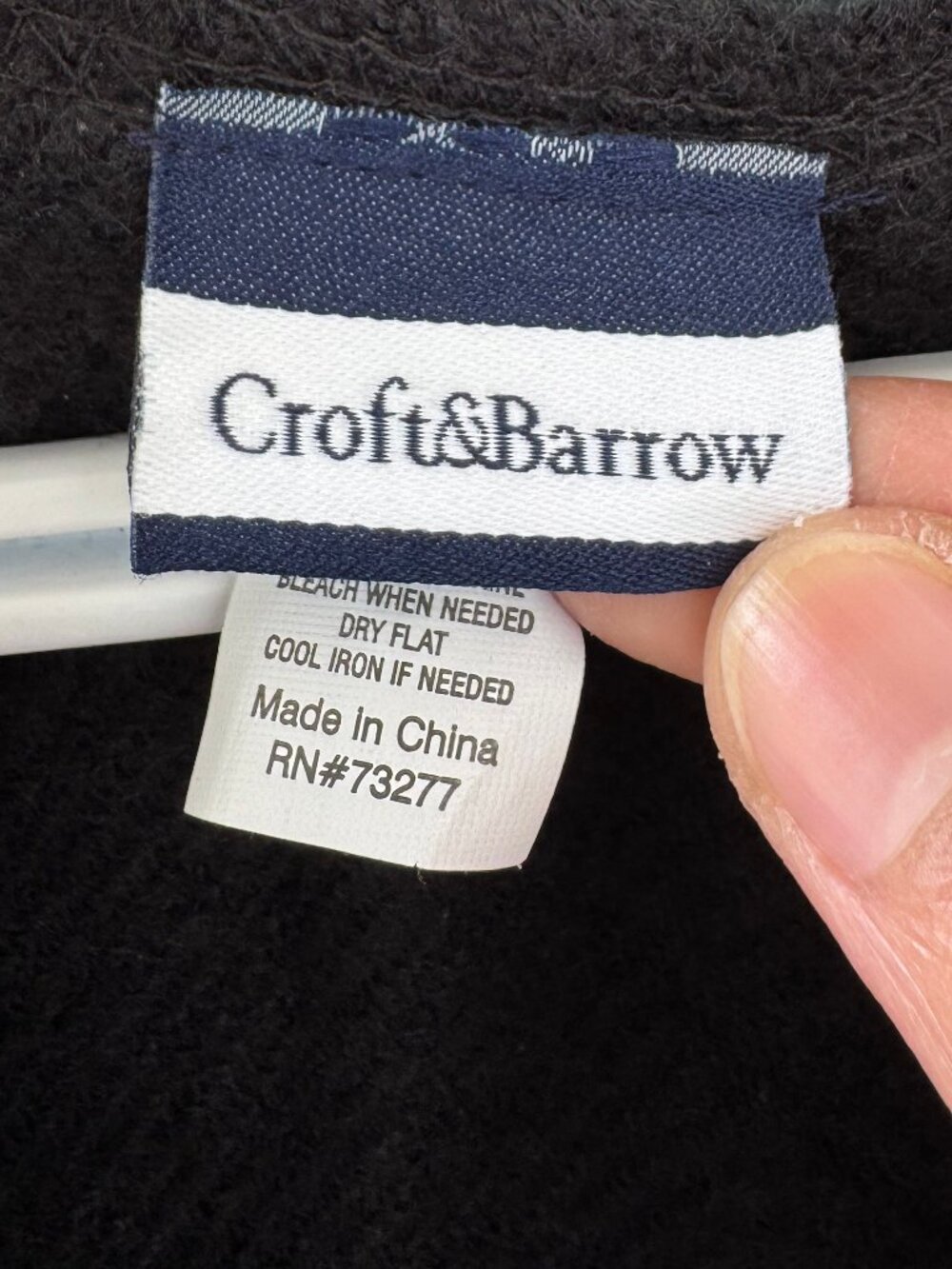 Croft & Barrow open front knit shawl black women's one size - Picture 4 of 5